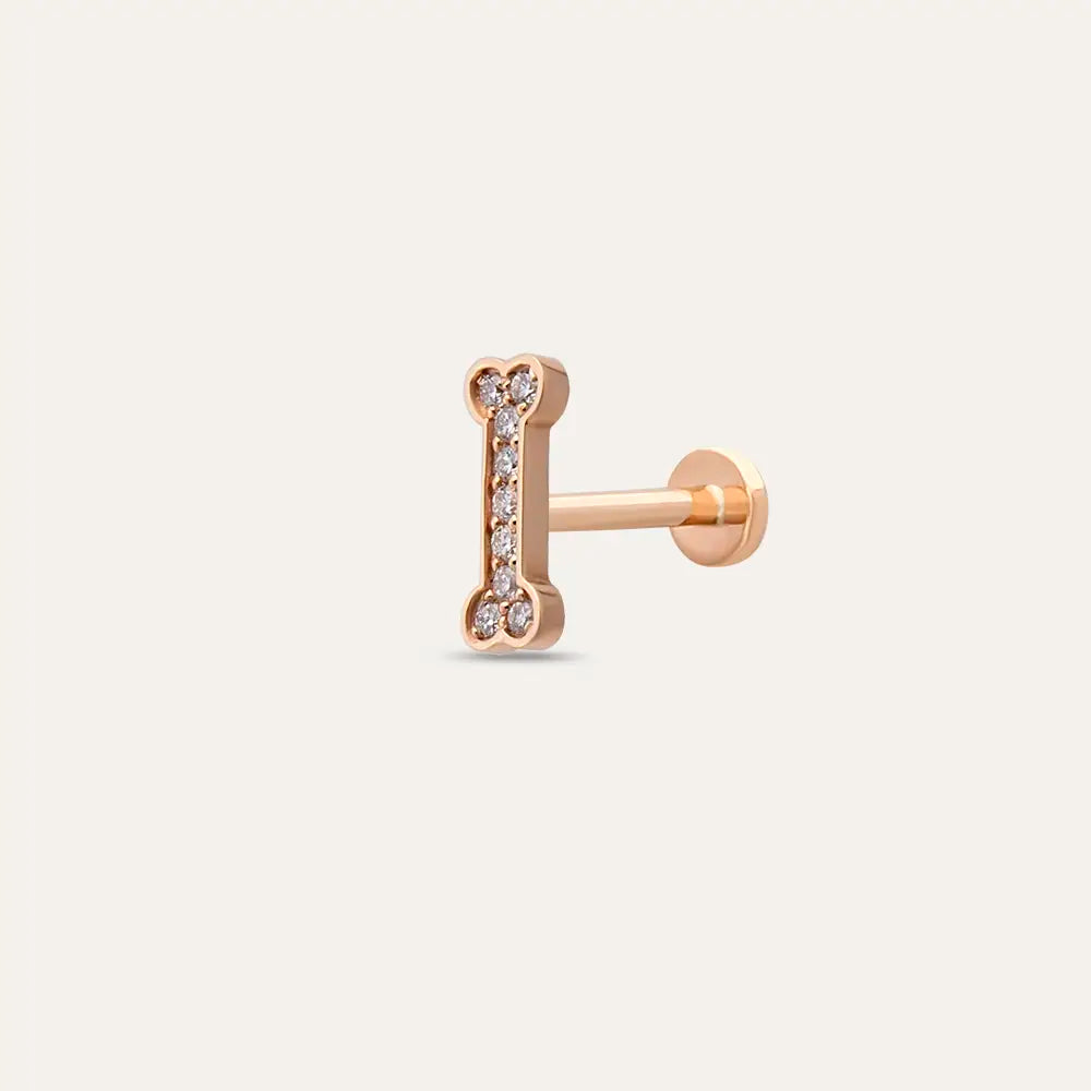 Bony Rose Gold Diamond Piercing