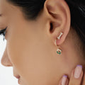 Bony Pırlanta Taşlı Rose Altın Piercing