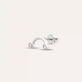 Bow Diamond White Gold Mini Single Earring