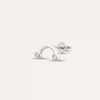 Bow Diamond White Gold Mini Single Earring