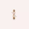 Brill Brown Diamond Rose Gold Piercing