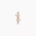 Brill Pırlanta Taşlı Rose Altın Piercing