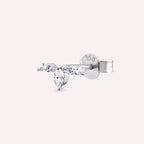 Brine Diamond White Gold Single Earring