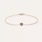 Brown Diamond Rose Gold Ball Bracelet