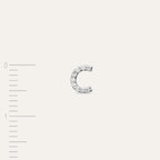 C Letter Diamond White Gold Piercing