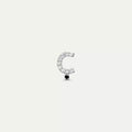C Letter Diamond White Gold Single Earring