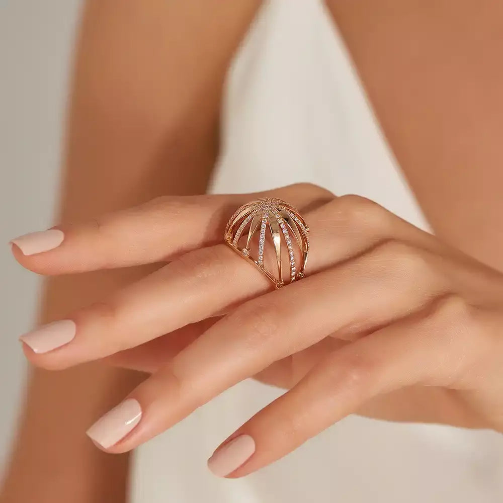 Imperia 0.82 CT Diamond Rose Gold Ring