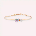 Candy Multicolor Safir ve Pırlanta Taşlı Rose Altın Bileklik