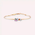 Candy Multicolor Safir ve Pırlanta Taşlı Rose Altın Bileklik