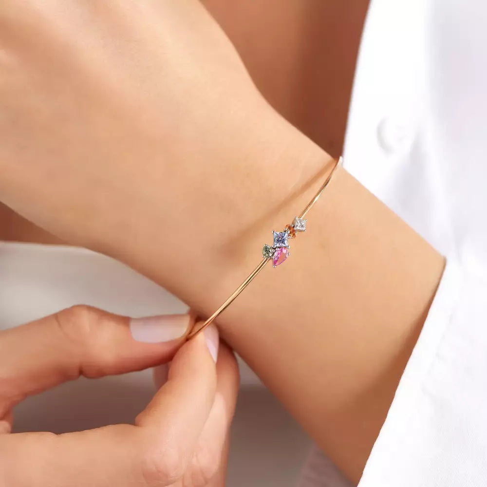 Candy Multicolor Sapphire and Diamond Rose Gold Bracelet