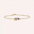 Candy Multi-color Sapphire and Diamond Yellow Gold Bracelet