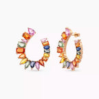 Confetti Multicolor Sapphire Rose Gold Earrings