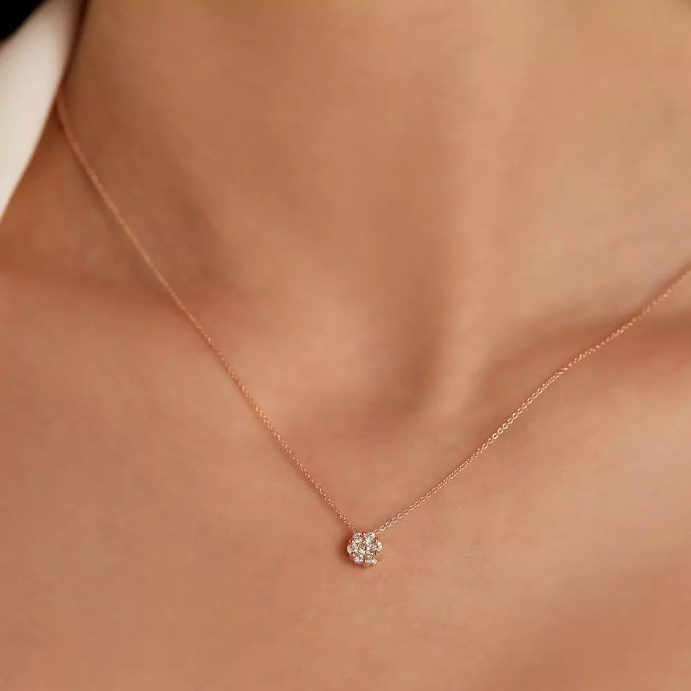 Coronet 0.20 CT Diamond Rose Gold Necklace