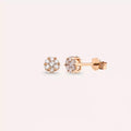 Coronet 0.38 CT Pırlanta Taşlı Rose Altın Küpe