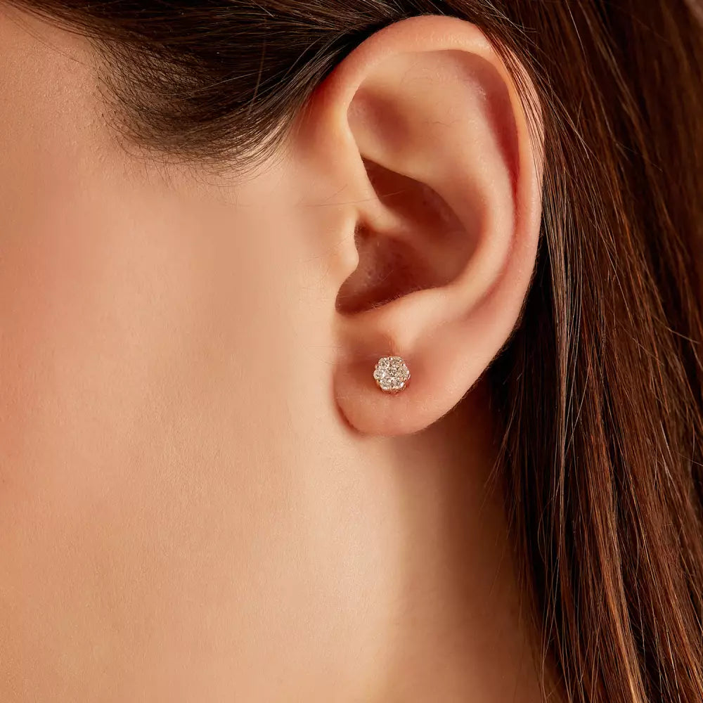 Coronet 0.38 CT Diamond Rose Gold Earrings