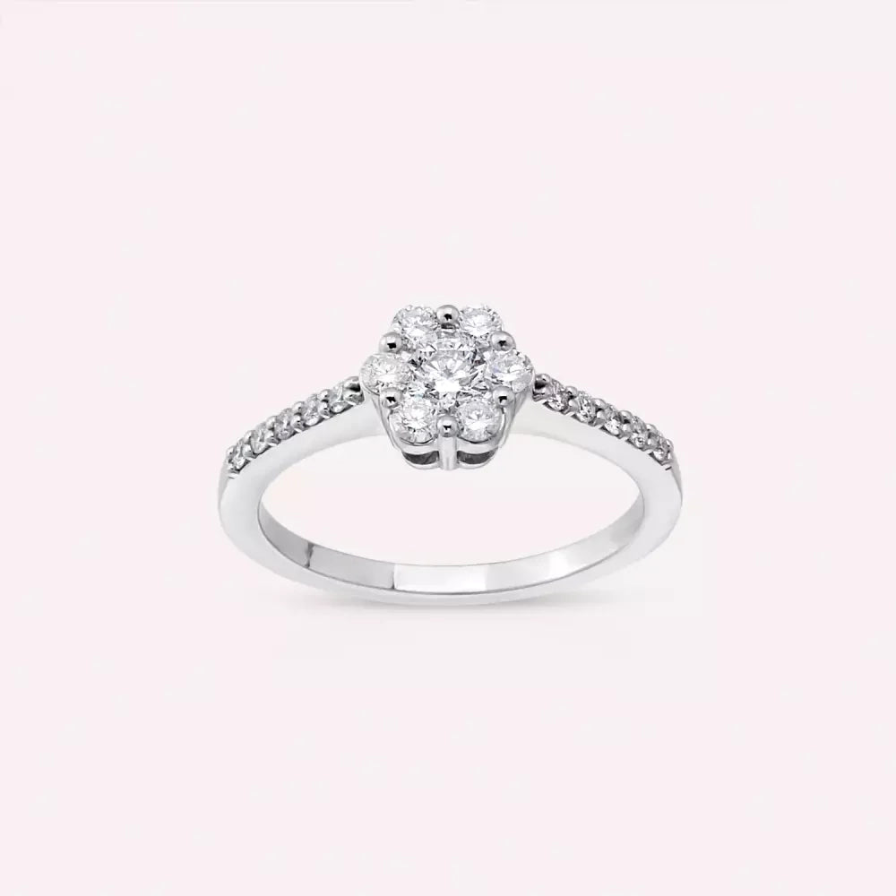 Coronet 0.60 CT Diamond White Gold Ring