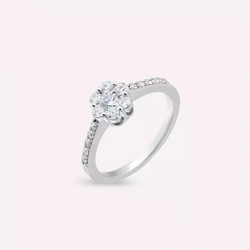 Coronet 0.60 CT Diamond White Gold Ring