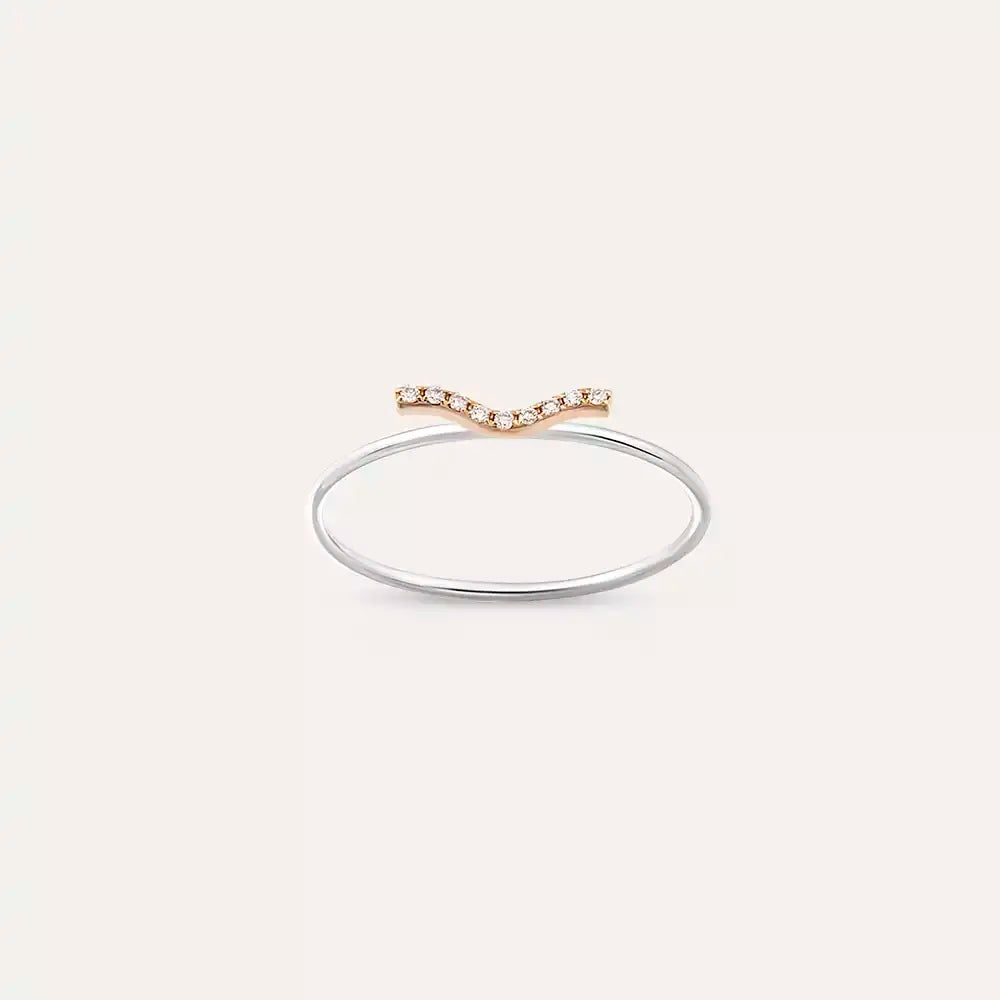 Noir 0.03 CT Diamond White Gold Ring