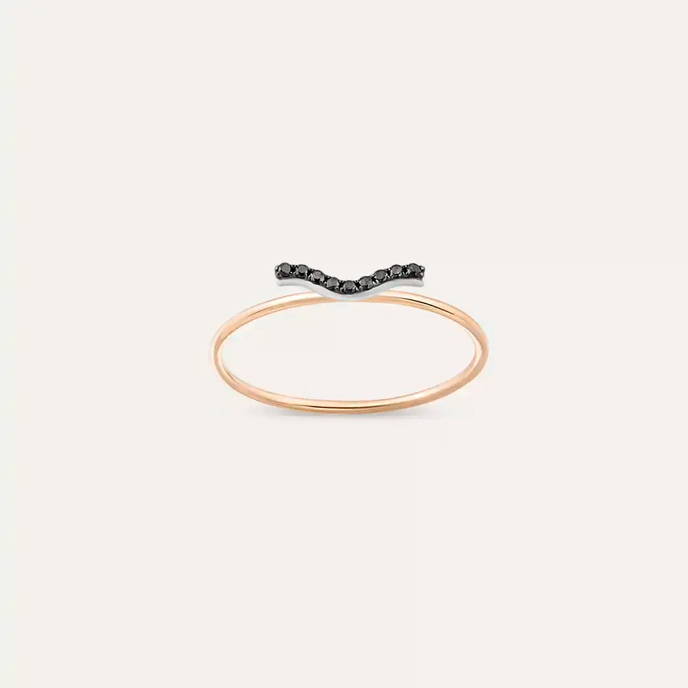 Noir Black 0.06 CT Black Diamond Ring