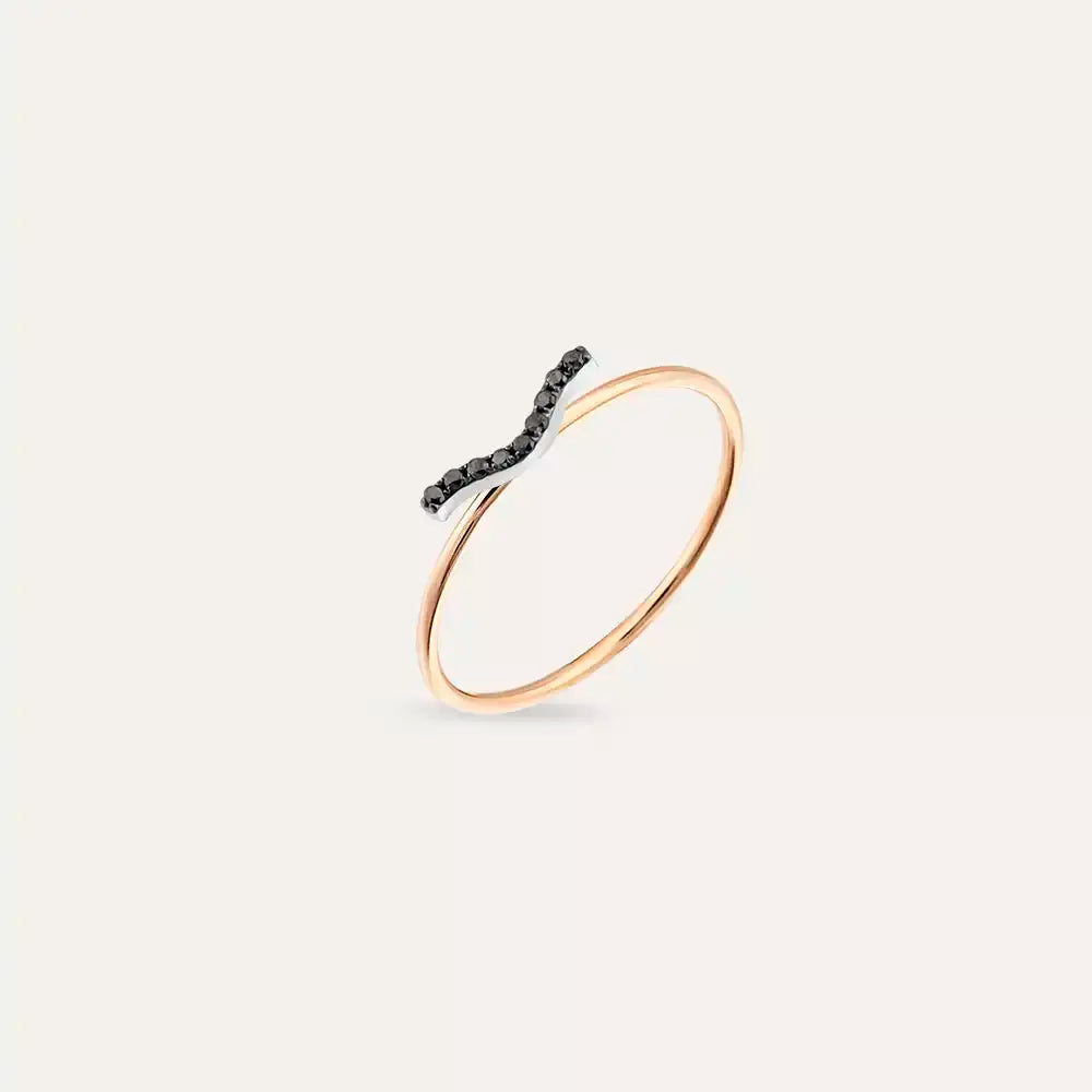 Noir Black 0.06 CT Black Diamond Ring