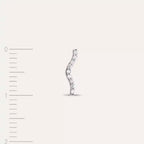 Noir White Gold Single Earring with Diamonds