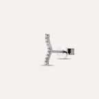 Noir White Gold Single Earring with Diamonds