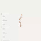 Noir Diamond Rose Gold Single Earring