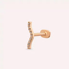 Noir Rose Pırlanta Taşlı Piercing