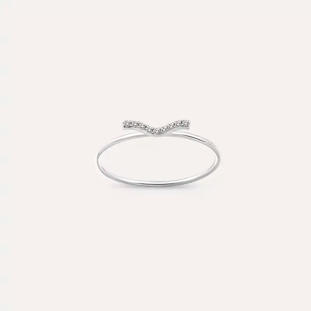 Noir White 0.05 CT Diamond Ring