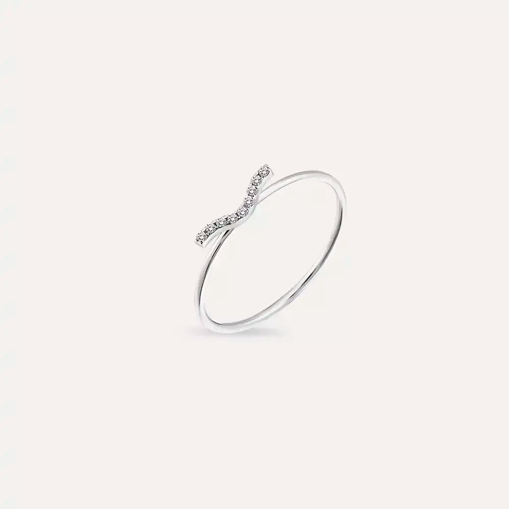 Noir White 0.05 CT Diamond Ring