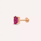 Crimsa Yakut Taşlı Rose Altın Piercing