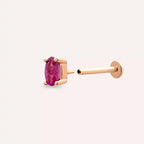 Crimsa Yakut Taşlı Rose Altın Piercing