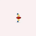 Nora Multi-Color Sapphire White Gold Single Earring