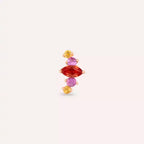 Nora Multicolor Safir Taşlı Rose Altın Piercing