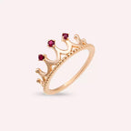 Rona Diamond-Cut Rose Gold Ring