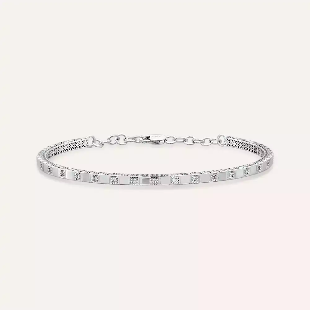 Quadro Diamond White Gold Bracelet