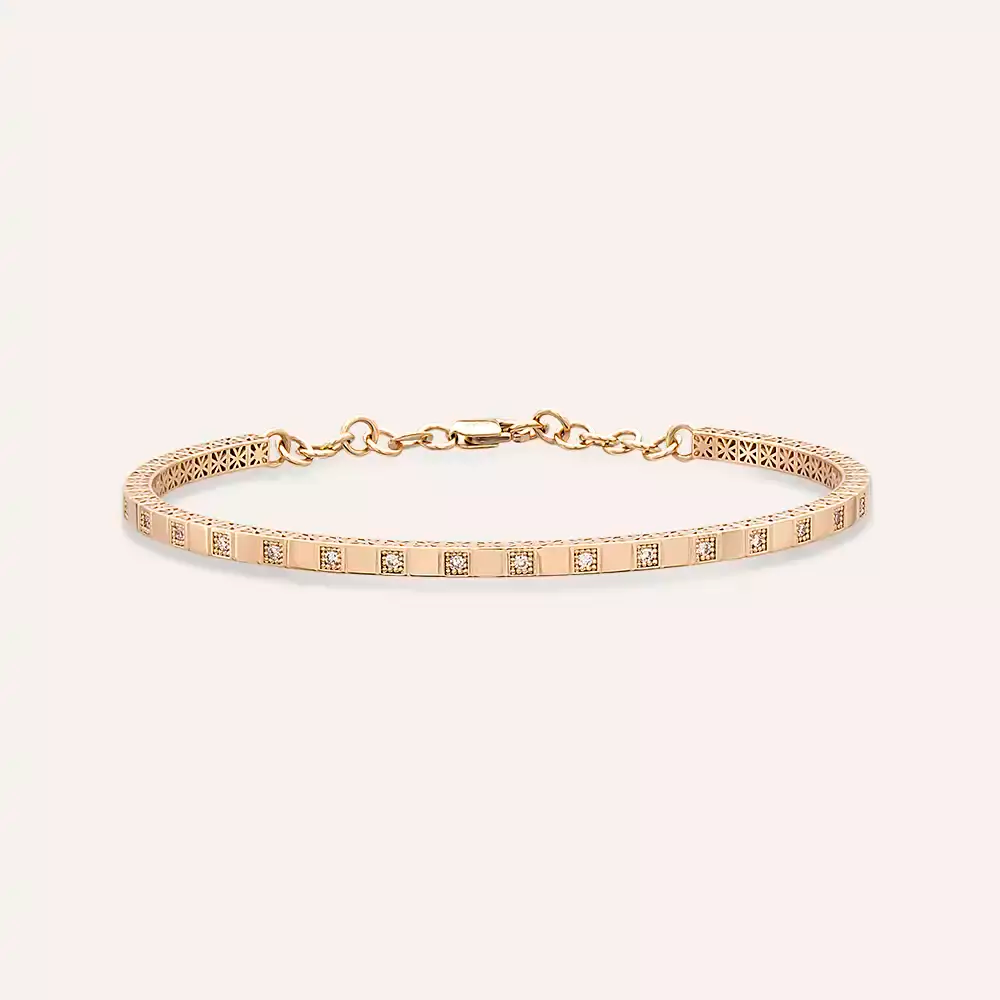 Quadro Diamond Rose Gold Bracelet