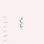 Dainty Diamond White Gold Single Earring