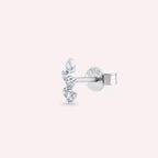 Dainty Diamond White Gold Single Earring