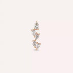 Dainty Diamond-Studded Rose Gold Piercing