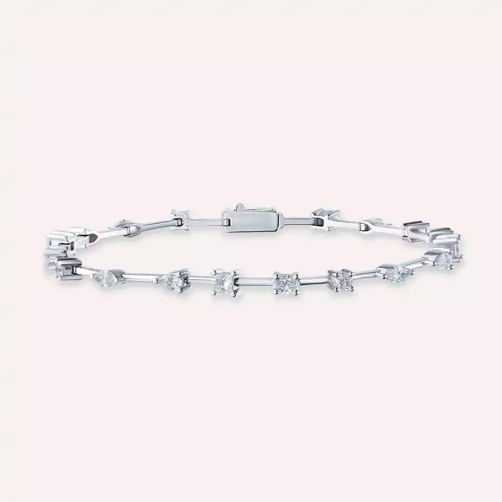 Dina Diamond-Accented White Gold Bracelet