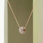 Disco Diamond Rose Gold Ball Necklace