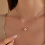 Disco Diamond Rose Gold Ball Necklace