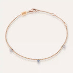 Loop Diamond and Sapphire Rose Gold Bracelet