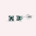 Paio Green Sapphire White Gold Earrings