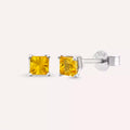 Paio Yellow Sapphire White Gold Earrings