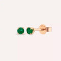 Paio Emerald Stone Rose Gold Earrings