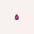 Drip Yakut Taşlı Rose Altın Piercing