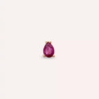 Drip Yakut Taşlı Rose Altın Piercing