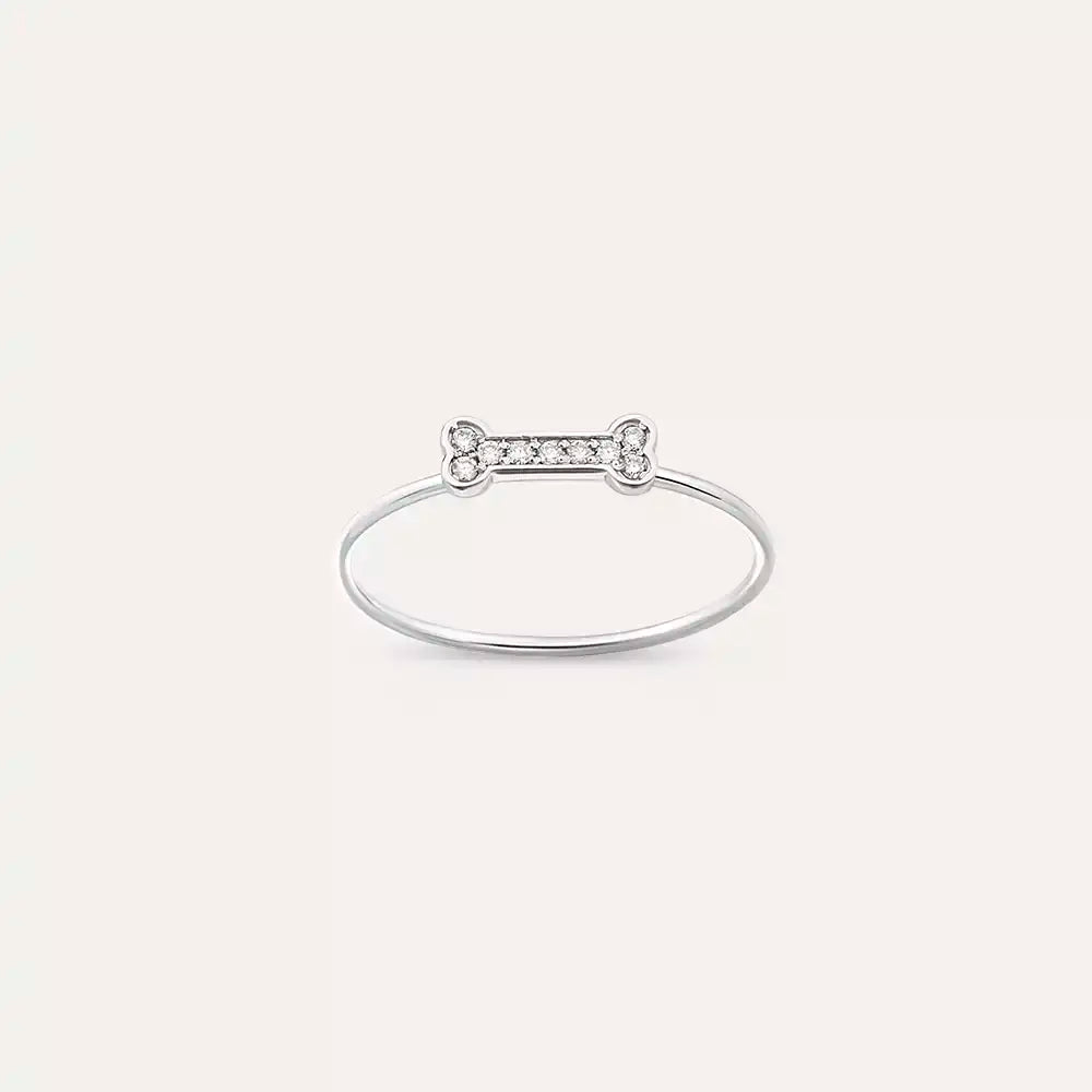 Bony 0.06 CT Diamond White Gold Ring